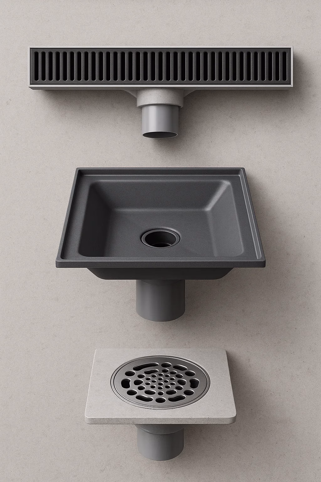 Drainage de garage — Caniveau, bassin et drain de plancher drain de caniveau de garage, Plomberie REN-GA
