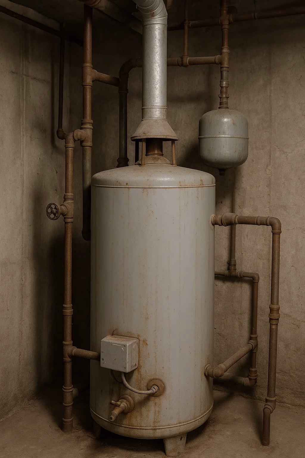 Fin de vie — Chaudière hydronique vieillissante remplacement chaudière eau chaude, Plomberie REN-GA